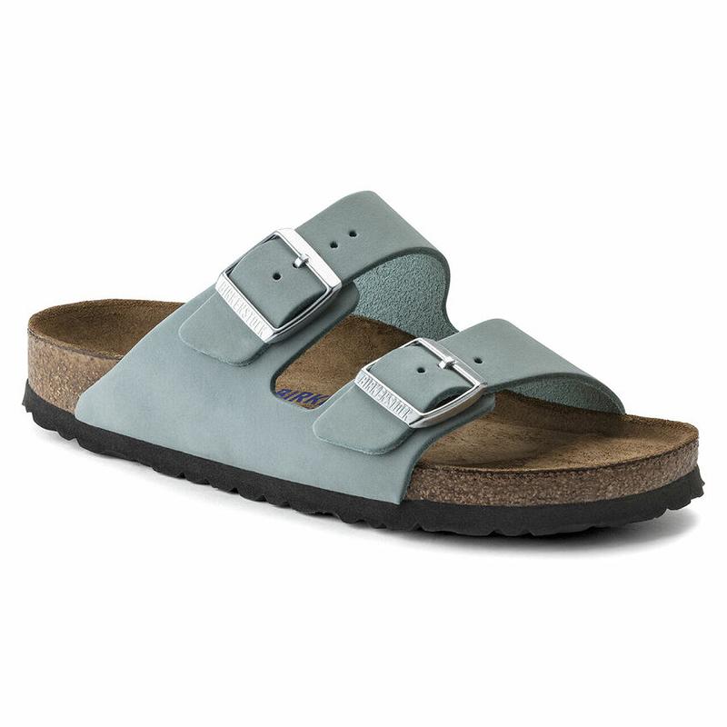 Arizona Birkenstock Soft Footbed Nubuck Kozene Damske Tyrkysové | SK 15BEX